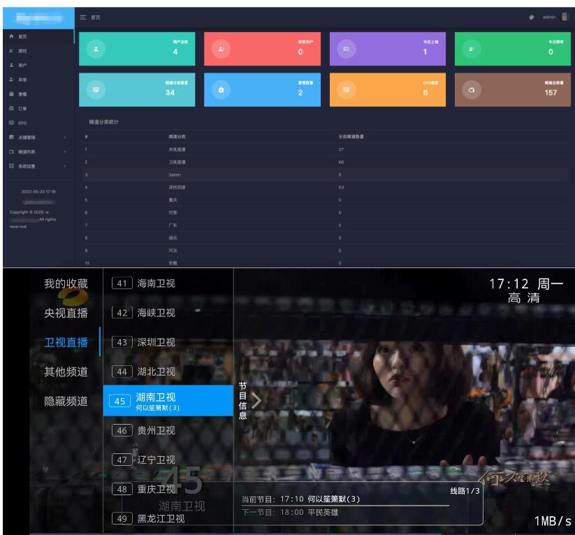新版骆驼IPTV小肥米iptv管理系统 全开源源码 可对接EZtv电视直播管理系统-123源码