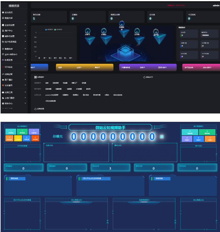 抖音矩阵云混剪系统源码 短视频矩阵营销系统V2.2.1（免授权版）-123源码