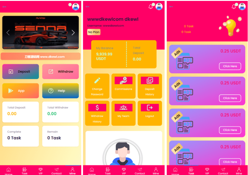 SENNA海外广告奖励投资理财源码/附详细教程-123源码