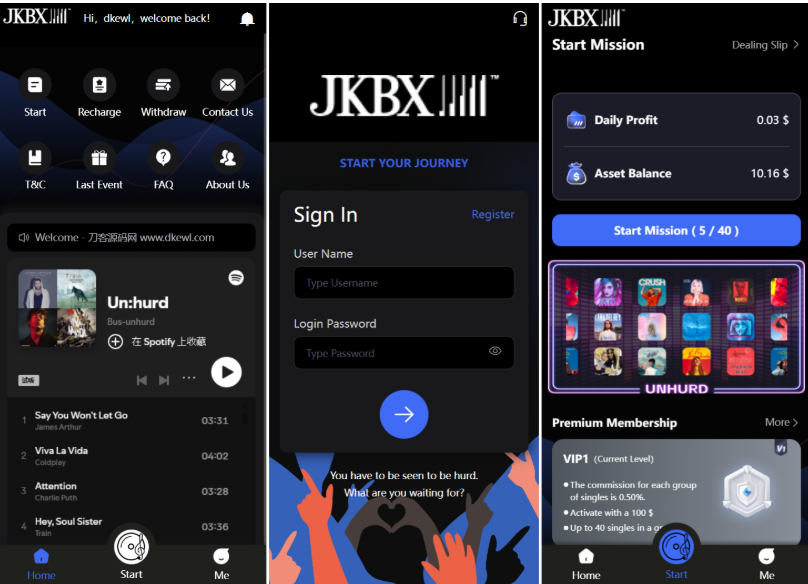 JKBX海外音乐抢单系统源码 Thinkphp框架 附教程-123源码