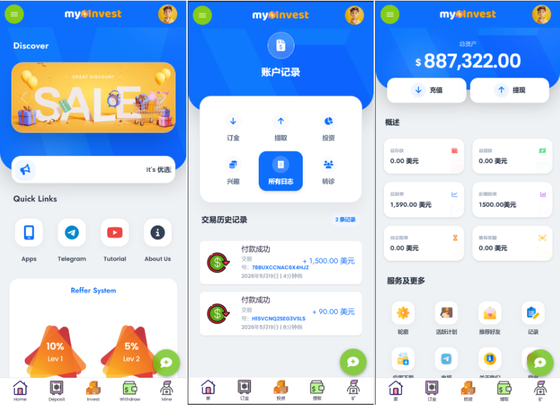 企鹅养殖积分返利系统源码 多语言产品管理一键安装版-123源码