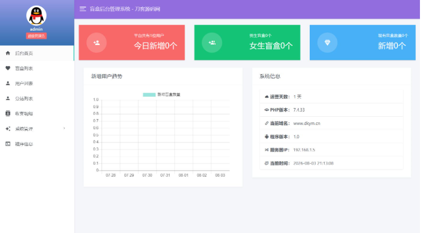 图片[2]-运营级商业脱单交友盲盒系统源码 / 包含会员订阅+分站代理+社交裂变分销+易支付接口